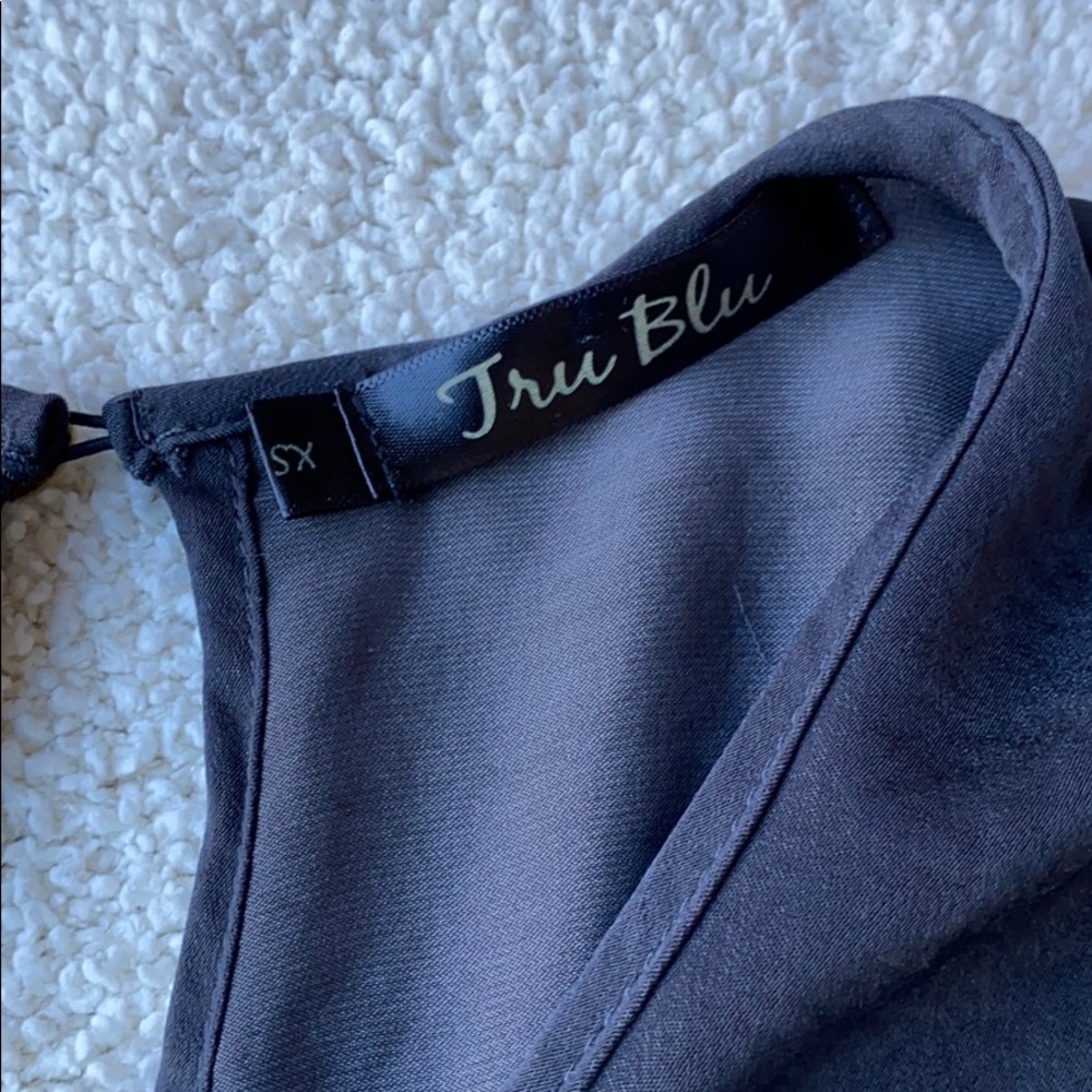 Planet Blue Grey Silk Top - Picture 5 of 7